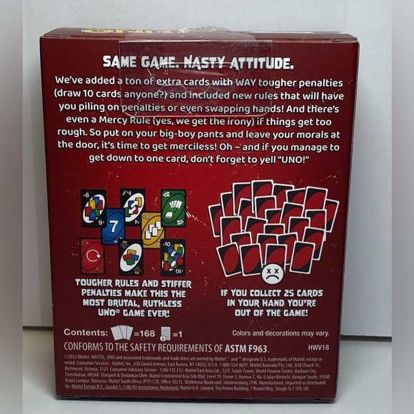 UNO Show’em NO MERCY Card Game Sealed NEW - Picture 3 of 4